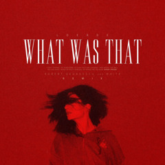 Lorde - What Was That (Robert Georgescu and White Remix)