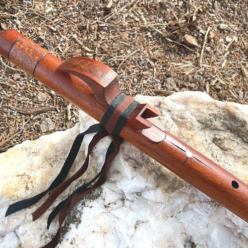 Stream Honduran Mahogany Key of Em Native American Style Flute by ...