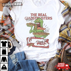 The Real Ghostbusters Slimer Eats Pizza T-Shirt