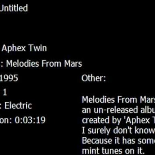 Melodies From Mars - Untitled -Track 1