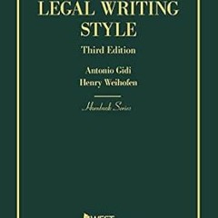 Download pdf Legal Writing Style (Hornbooks) by Antonio GidiHenry Weihofen