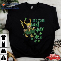 Marvel Kawaii It's Your Loki Day Shamrocks St Patrick's Day Shirt