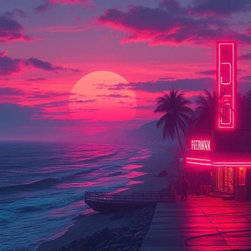 m@tro- Neon nights-(synth VHS glitch experimental)