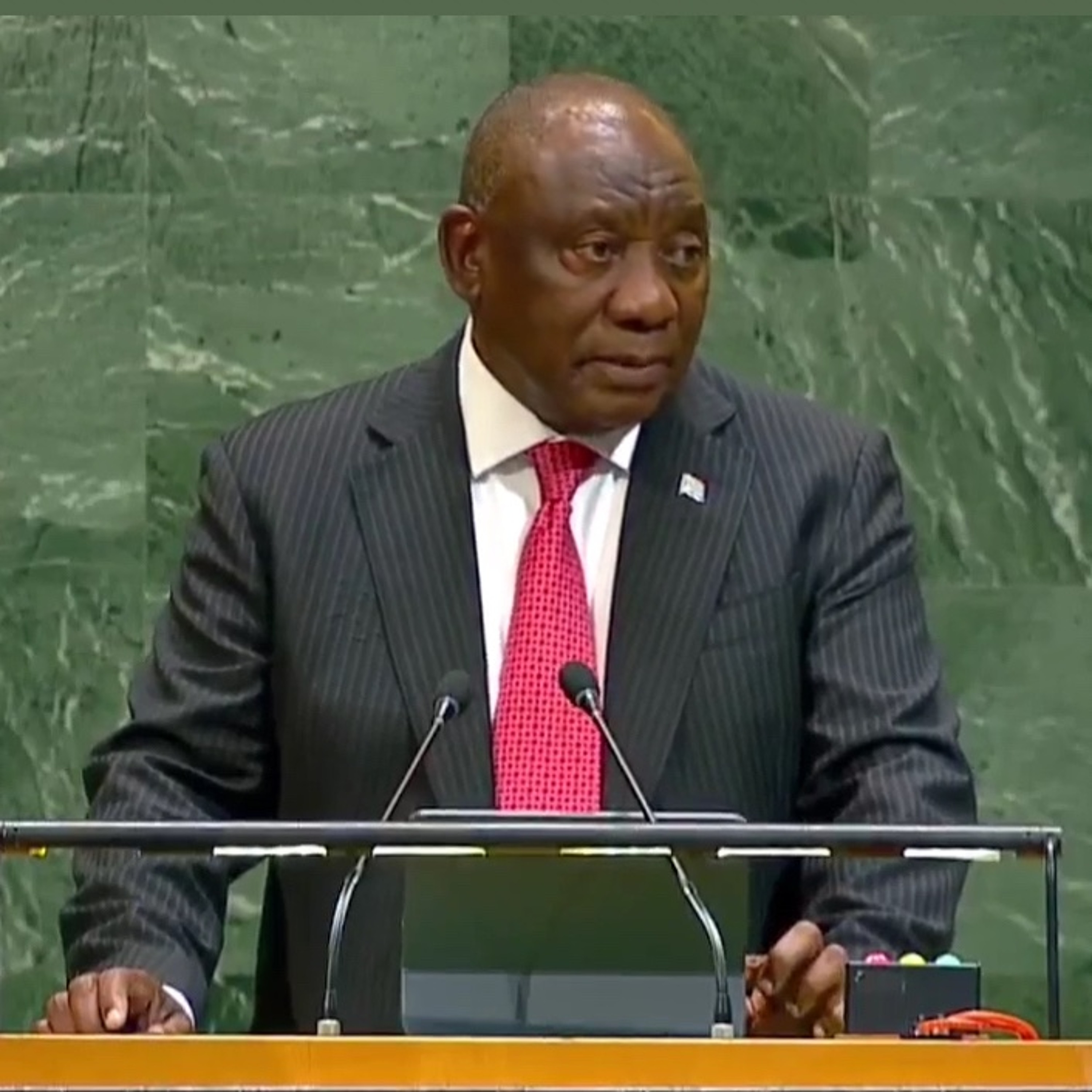 President Cyril Ramaphosa addressing 80th Session of the United Nations General Assembly