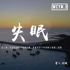 雪二,時晚 - 失眠「怎麼每一次想你都會整夜的失眠，那個剪影不停徘徊只要閉上雙眼」【動態歌詞/pīn yīn gē cí】