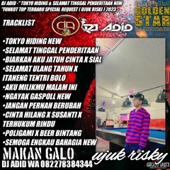 DJ ADID -''TOKYO HIDING & SELAMAT TINGGAL PENDERITAAN NEW ''FUNKOT TOP GASPOLL ( UJUK RISKI ) 2023