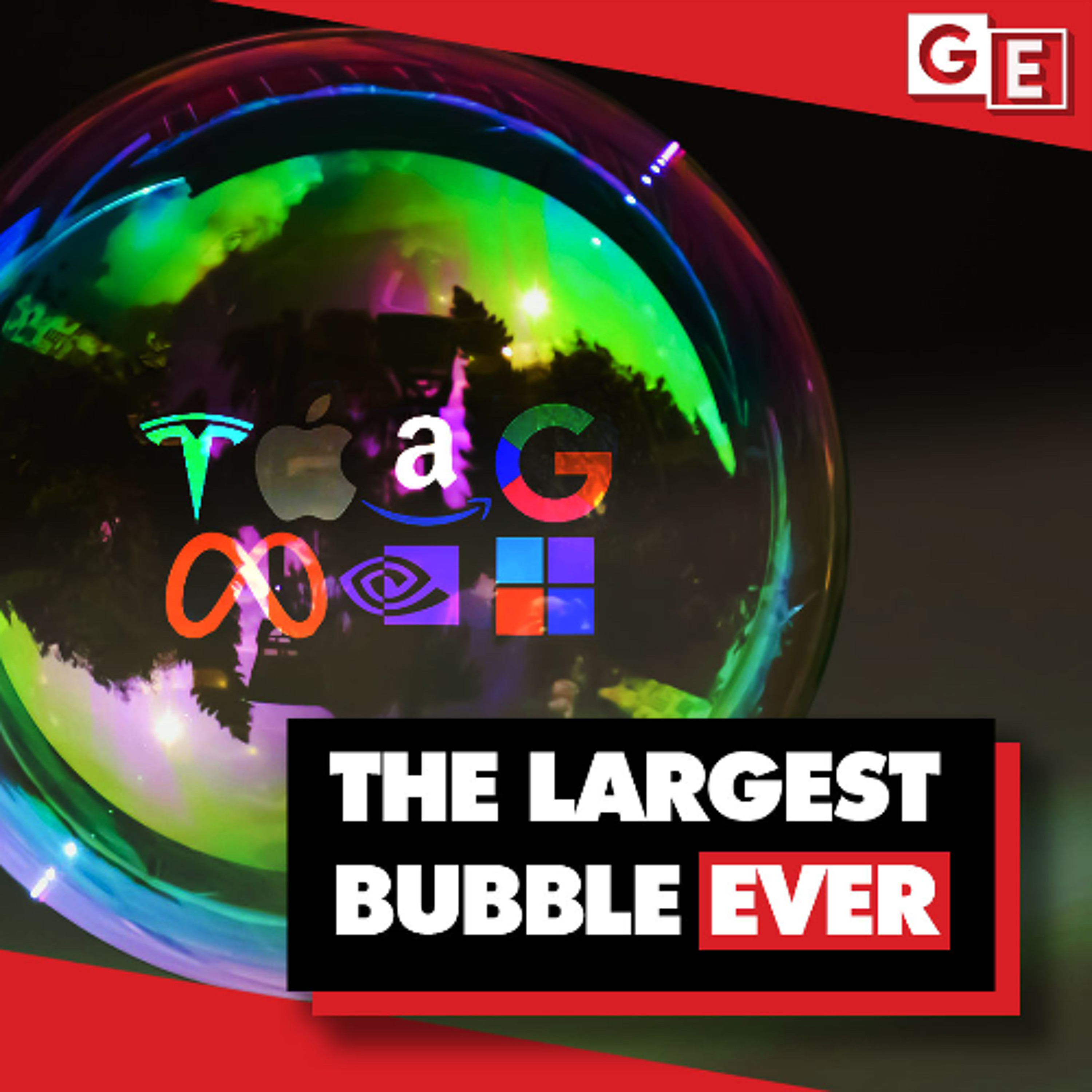 Huge bubbles in AI & US stock market grow, while real economy is in recession