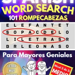 ✔ PDF BOOK  ❤ Spanish Word Search | Sopa De Letras Para Mayores Genial