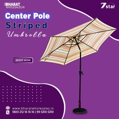 Center Pole Striped Umbrella