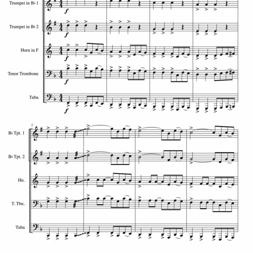 สาวมอเตอร์ไซค์ (Biker Girl Brass Quintet Version)arrangement