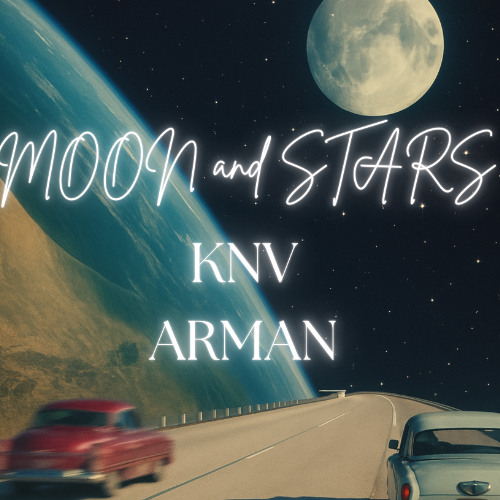Moon and stars