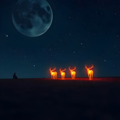 Reindeer in the sky