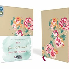 ❤️ Read NIV, Journal the Word Bible for Teen Girls, Leathersoft over Board, Gold/Floral, Red Let