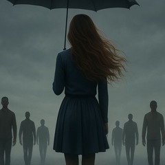 傘を差す