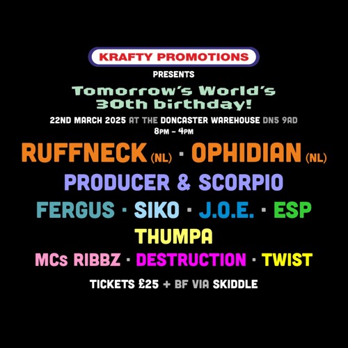 FERGUS @ TOMORROW’S WORLD’S 30th BIRTHDAY 22/03/25