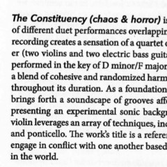 The Constituency (chaos & horror) at NJDAC: Digital Audio Concert - April 2, 2023
