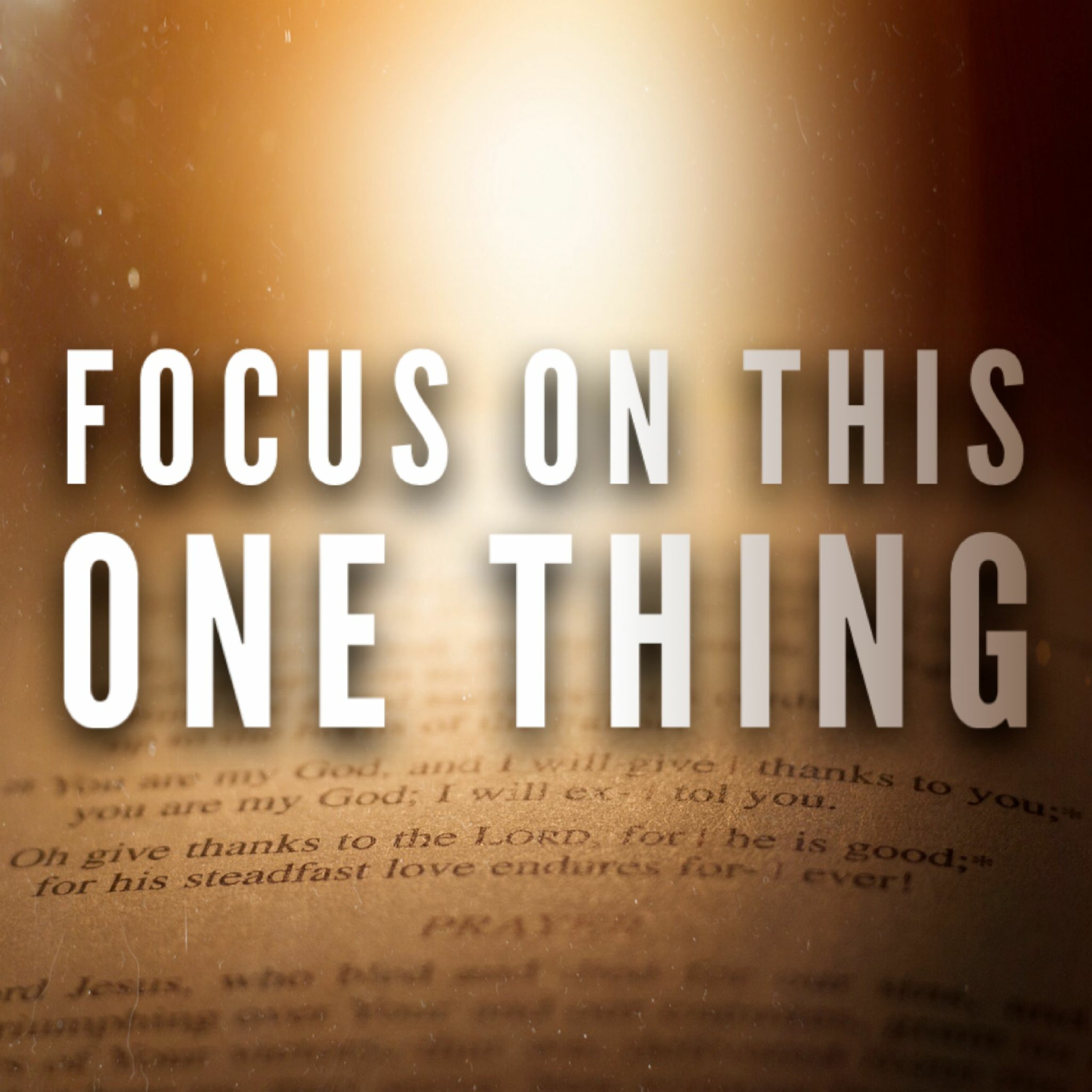 1/16/22 - Focus On This One Thing episode artwork