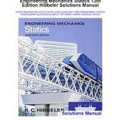 Free PDF 2Share Engineering Mechanics Statics 13th Edition Solution Manual Rc Hibbeler