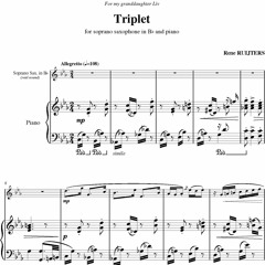 TRIPLET for soprano saxophone and piano - Rene Ruijters