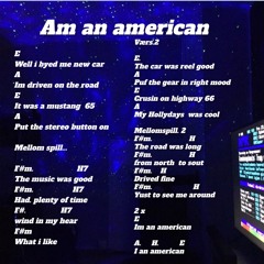 Am An. American  Lyric Melody Song Gutar O.a.h
