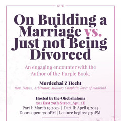 On building your marriage v “not just being divorced”: HECHT