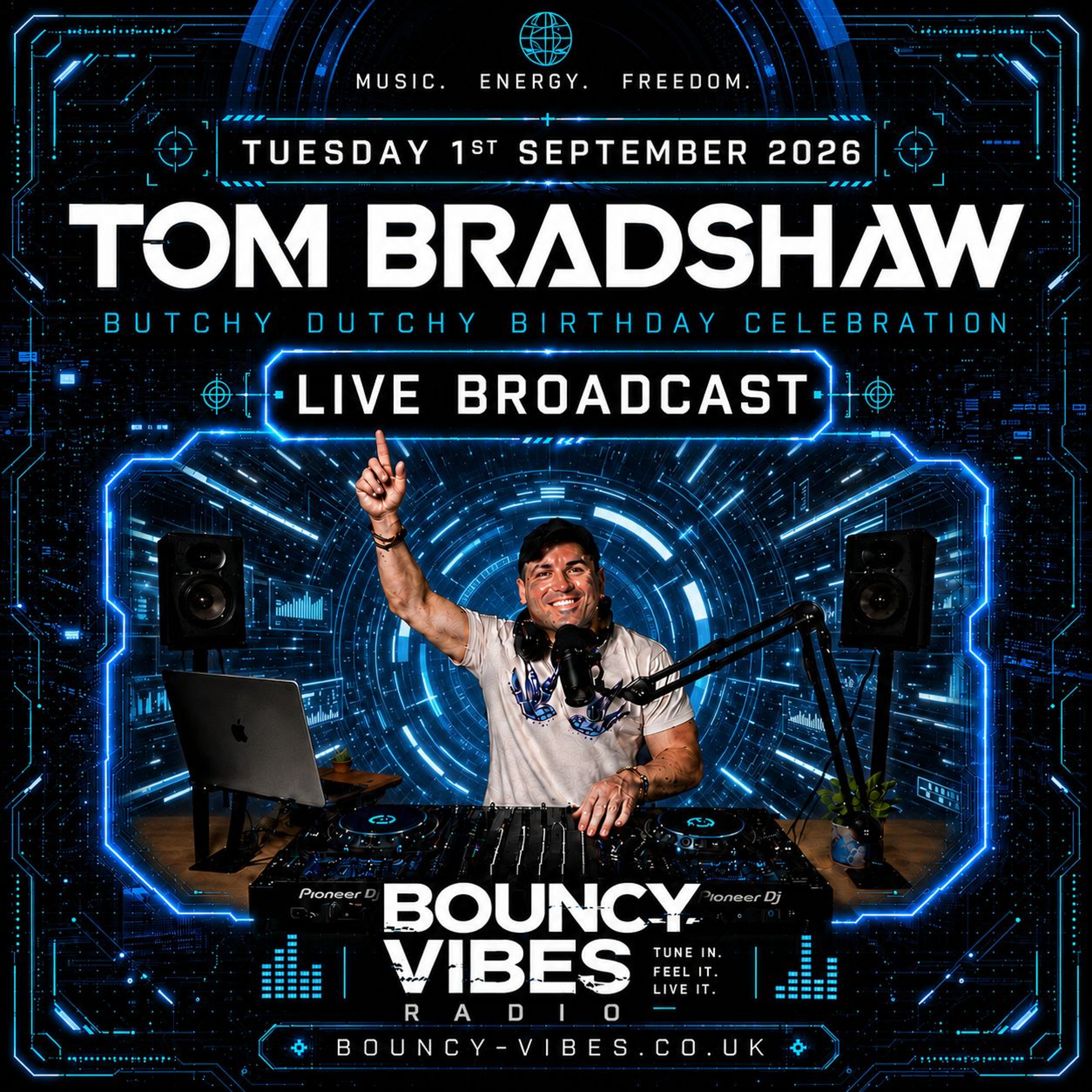 Tom Bradshaw | Butchy Dutchy's Birthday Celebration | Live Broadcast  - Bouncy Vibes Radio episode artwork