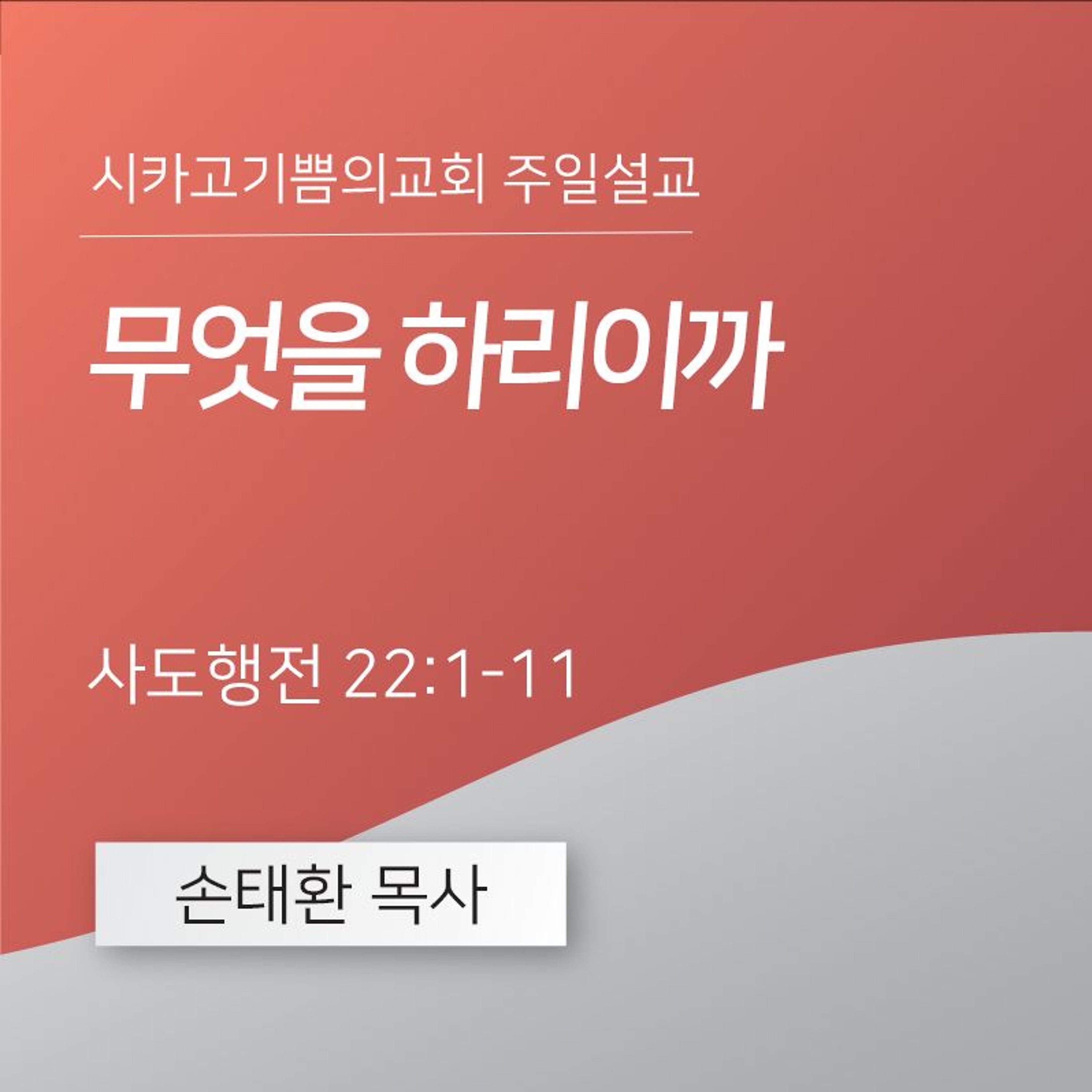 무엇을 하리이까 | 손태환 목사 | 시카고 기쁨의 교회 - 20240623 episode artwork