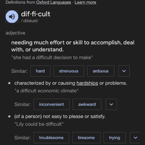 Difficult