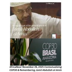 AfricaNow! Nov. 26, 2025 Contextualizing COP30 & Remembering Jamil Abduallah al-Amin