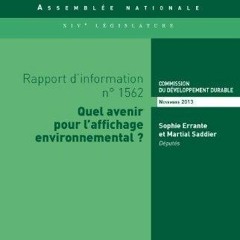 Audiobook Rapport d'information sur l'affichage environnemental (French Edition) free acces