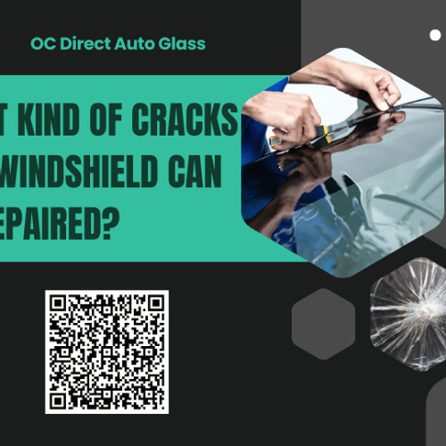 What kind of cracks in a windshield can be repaired?