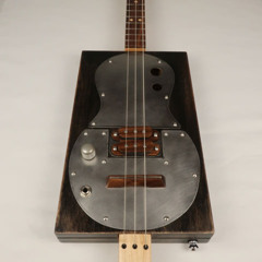 Lefty Metal Top 3 String Cigar Box Guitar CBG #2557
