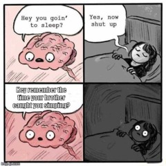 When you're trying to sleep and your brain shows you your 10 most embarrassing moments
