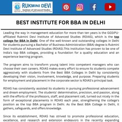 Top BBA College In Delhi