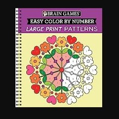 ebook read pdf ✨ Brain Games - Easy Color by Number: Large Print Patterns (Stress Free Coloring Bo