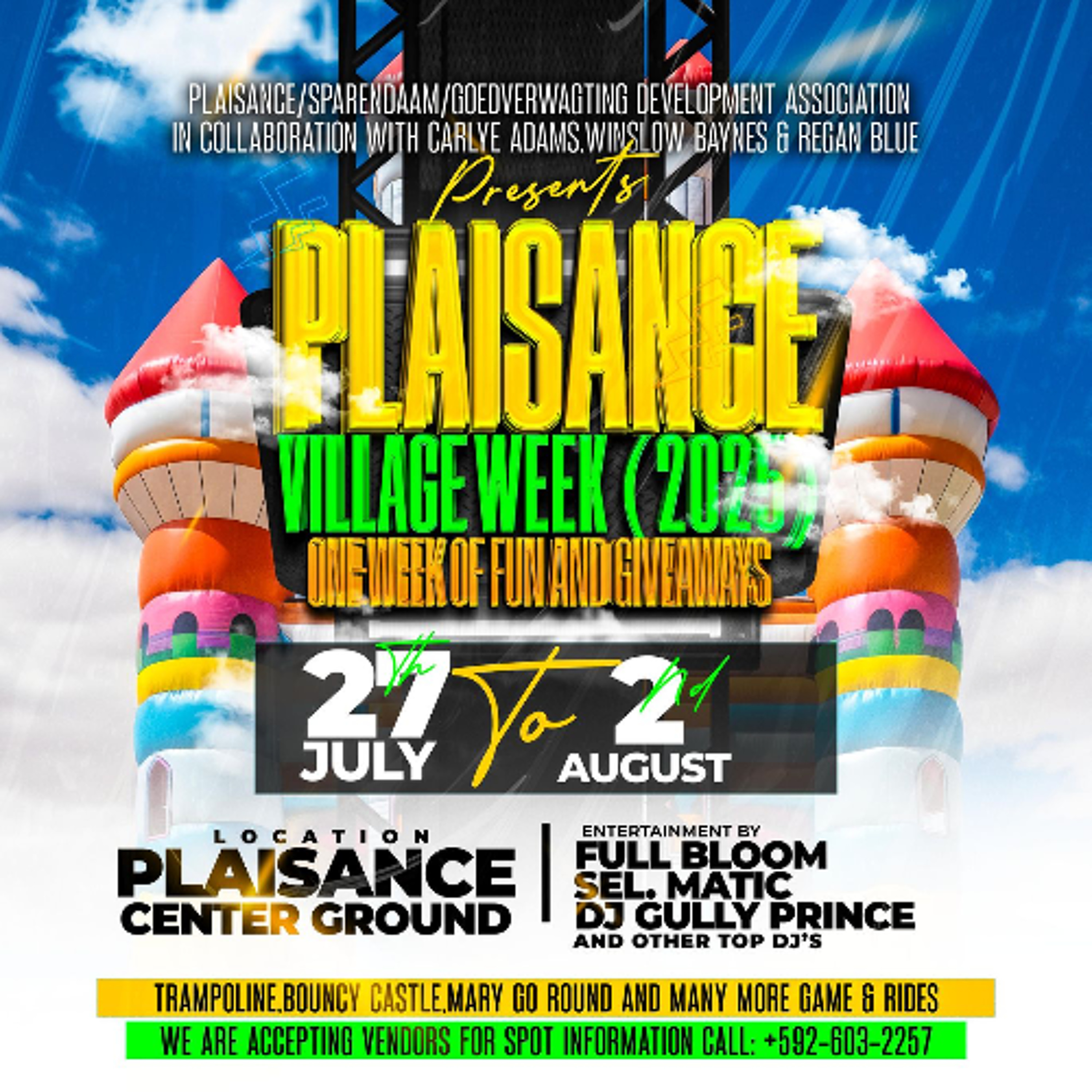 PLAISANCE VILLAGE WEEK 2025 PROMO UPDATE BY DJ DELLON HOTSKULL & BIGPAPA