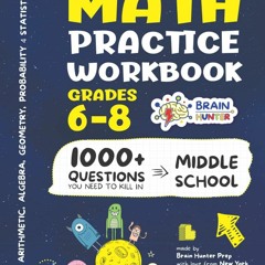 ePUB download Math Practice Workbook Grades 6-8: 1000+ Questions You Need to