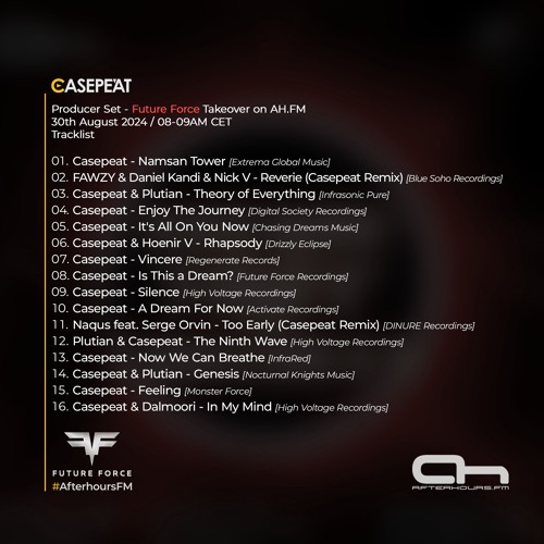 Casepeat Producer Set - Future Force Takeover on AH.FM [August 30th 2024]