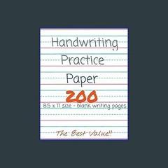 ??pdf^^ 🌟 Handwriting Practice Paper for Kids: Dotted lined notebook for kids, 200 pages, 8.5x11 s