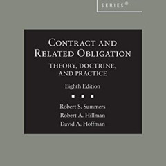 Access EPUB 📫 Contract and Related Obligation: Theory, Doctrine, and Practice (Ameri