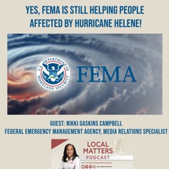 Yes, FEMA is still helping people affected by Hurricane Helene!