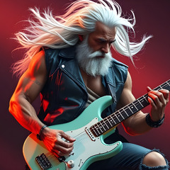Daddy plays his mint E-Guitar with the greatest love
