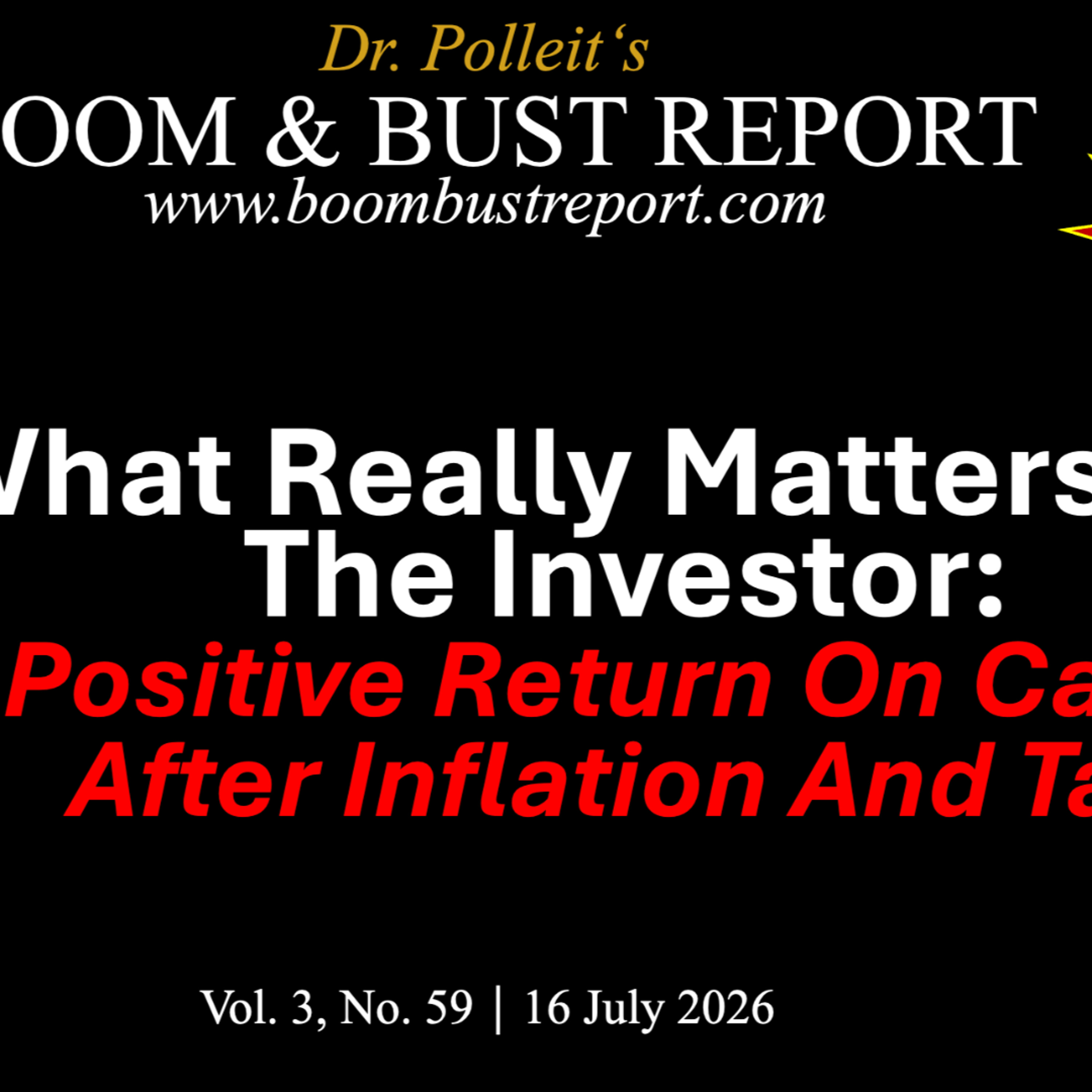 Preview: Dr. Polleit's BOOM & BUST REPORT, 59th ed., 16 July 2026