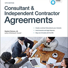 [GET] EBOOK 💕 Consultant & Independent Contractor Agreements by  Stephen Fishman J.D