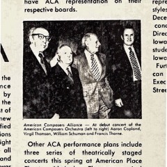 Aaron Copland speaks at first ACO concert, 1977