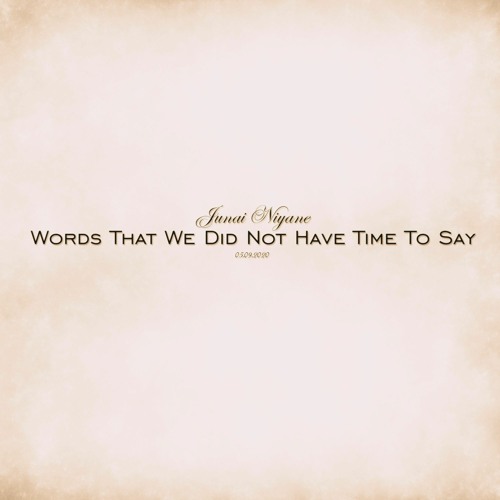 Words That We Did Not Have Time To Say