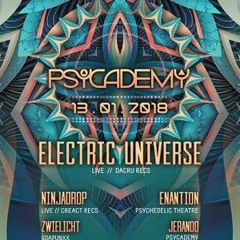 live@"Psycademy" w/Electric Universe (Club T.B.A. Dresden 13.01.2018)