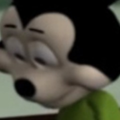 mickey on a railway