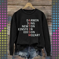 Autism Awareness Darwin Jung Newton Einstein Edison Mozart Sweatshirt