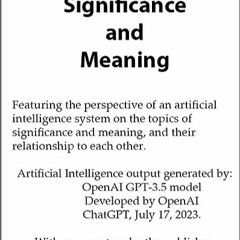 ⬇️ READ EBOOK What Does Artificial Intelligence Say About Significance and Meaning Free